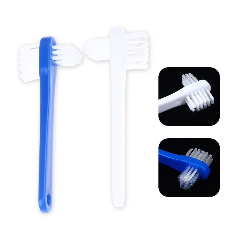 10-Pack Double-Sided Denture & Retainer Cleaning Brushes Denture Cleaning Brush QXL
