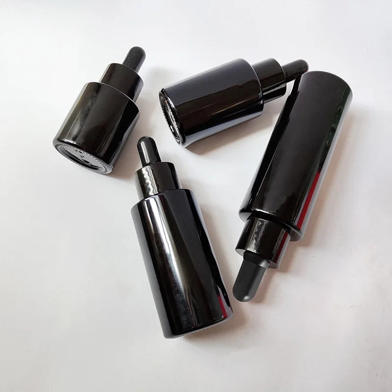 Black Glass Dropper Bottles 20ml 30ml 60ml | Serum & Essential Oil Glass Dropper Bottle QXL