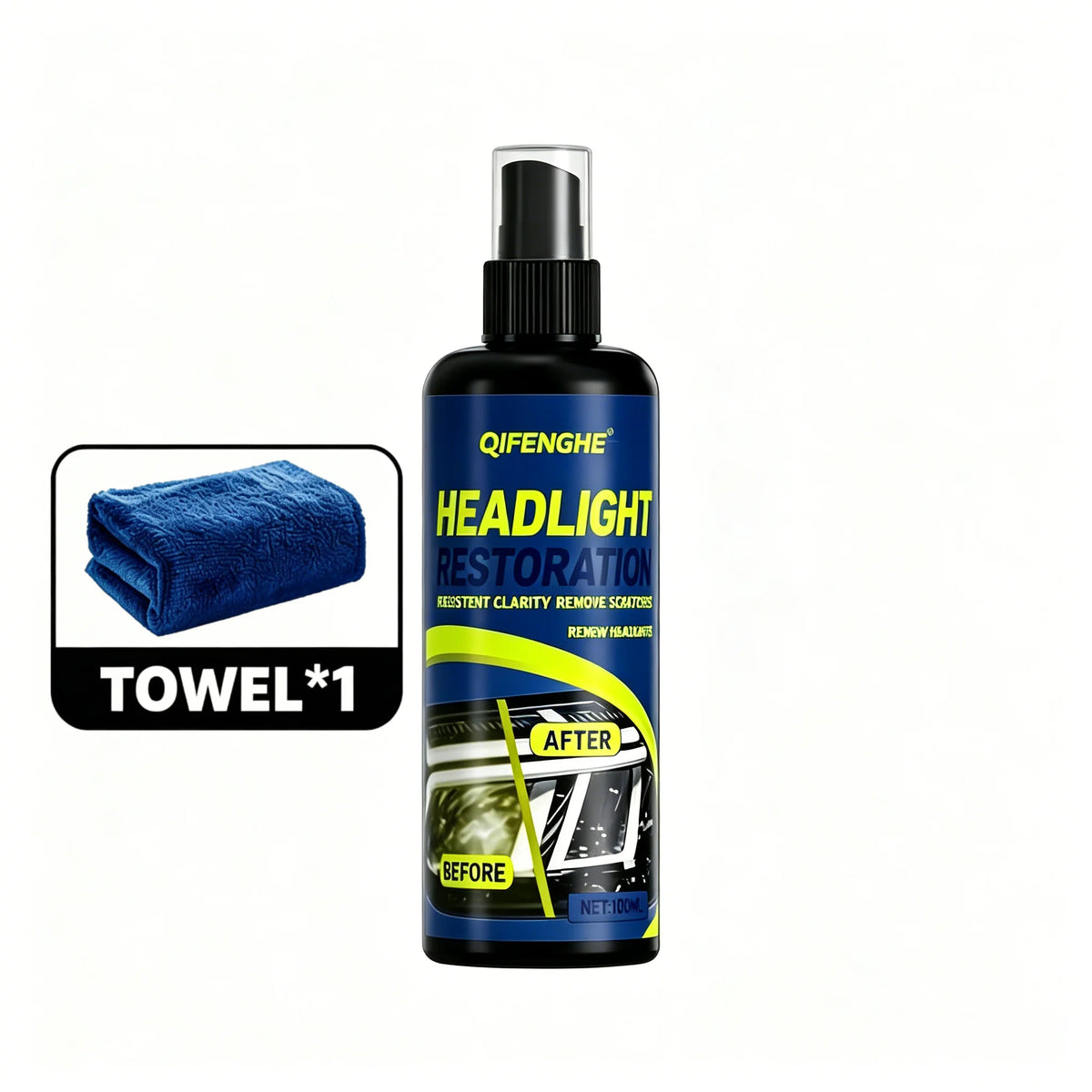 Headlight Renewal Solution – Anti-Yellowing Restoration Headlight Restoration Solution QXL