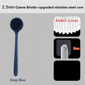 Silicone Long Handle Shower Brush | Soft Back Scrubber Bath Shower Brush QXL Coarse Bristle-Blue Silica Gel