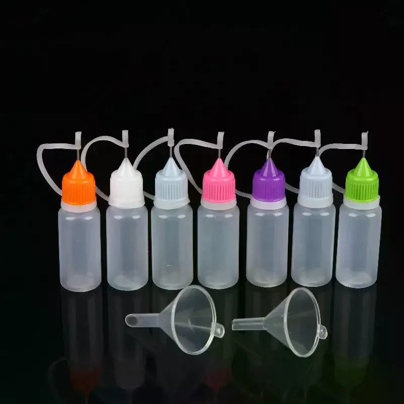 Needle Tip Squeeze Bottles 10ml 30ml | Leak-Proof Set Dispensing Bottle Set QXL