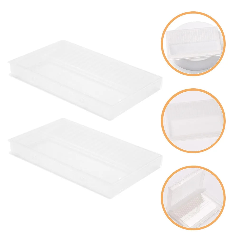 2-Pack Nail Drill Bit Organizer Case | Flip Cover Storage Box Nail Bit Organizer QXL Default Title