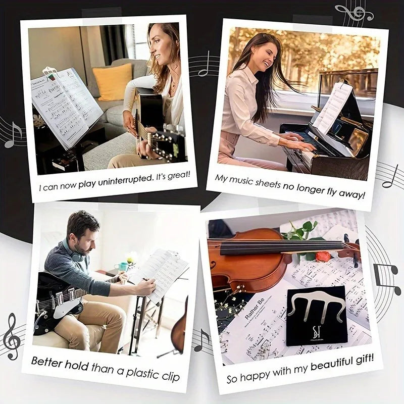 Large Music Book Clip – Sheet Music Holder for Piano & Guitar Music Book Clip QXL