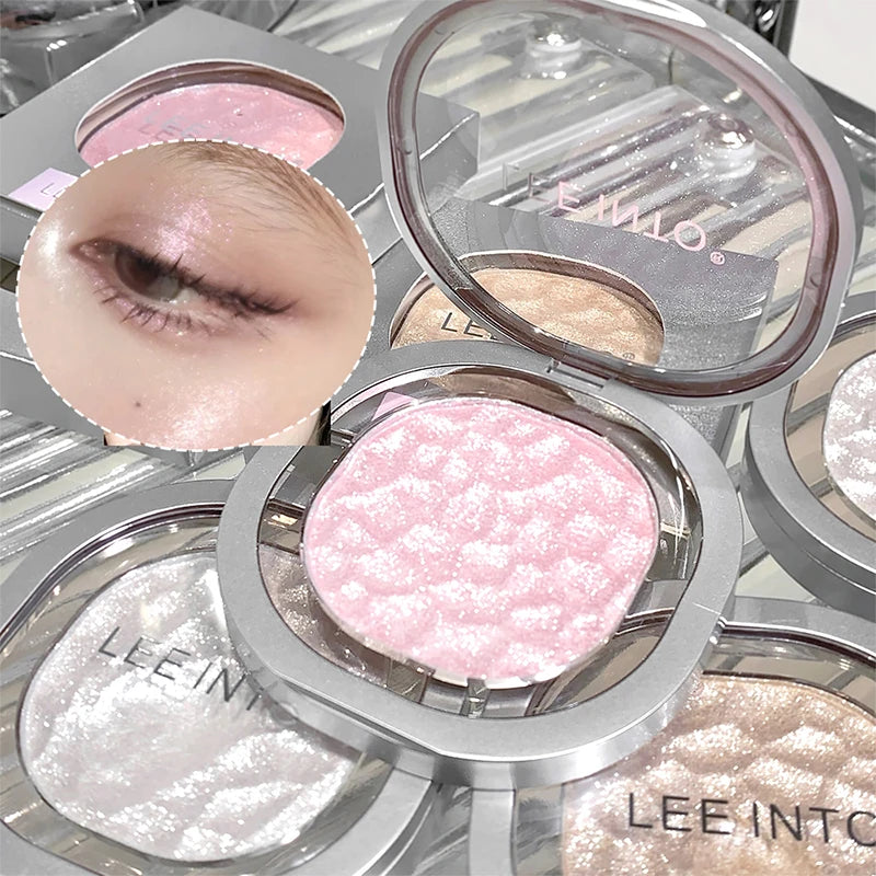 Pearlescent Glitter Eyeshadow | High-Gloss Shimmer Single Pan Glitter Eyeshadow QXL