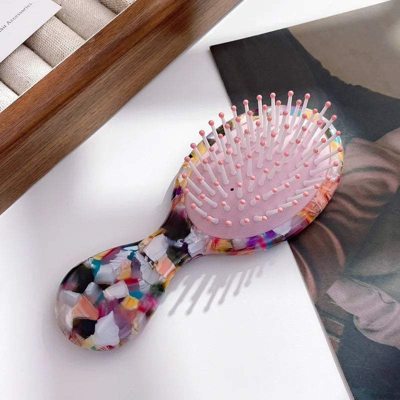 French Retro Acetate Airbag Massage Hair Comb | Portable Airbag Massage Comb QXL