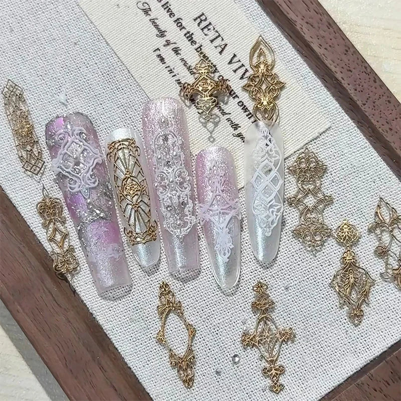 Baroque Silicone Nail Art Mold | 3D Relief Manicure Template Nail Art Mold QXL