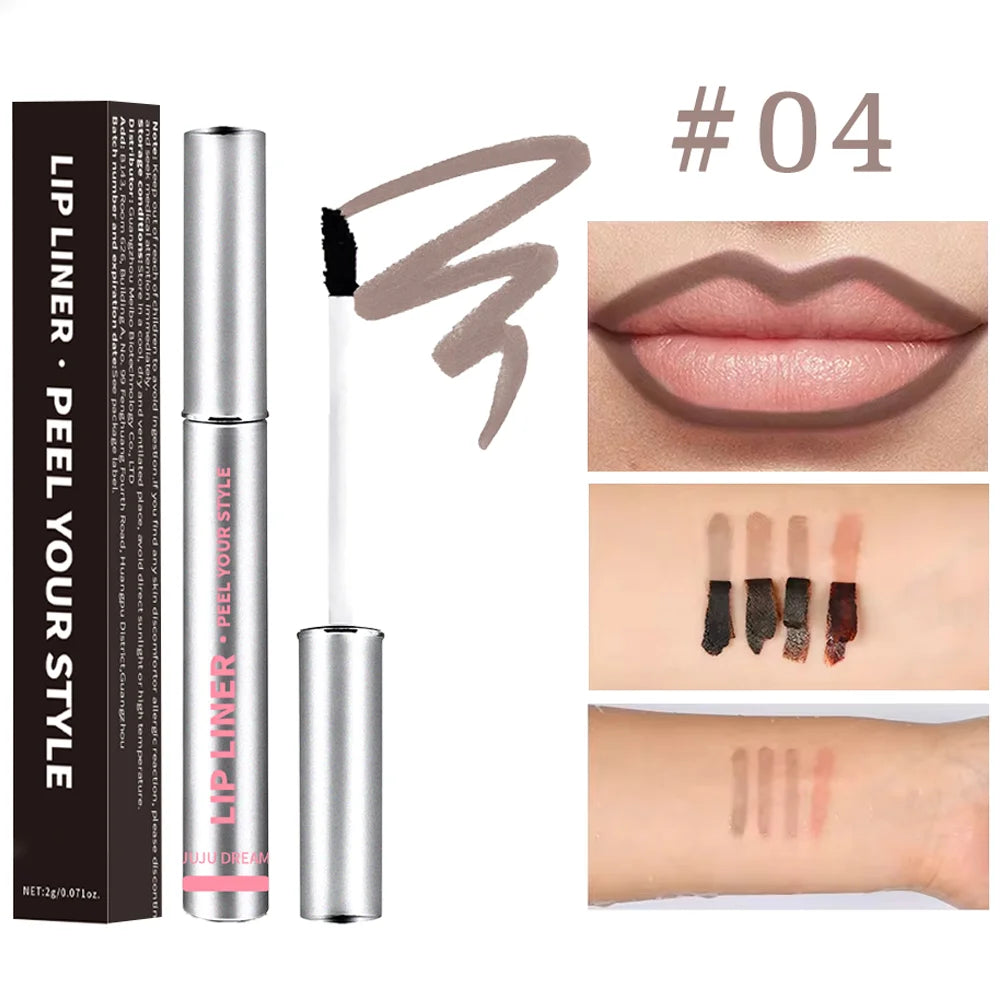 JUJU Dream 2-in-1 Peel-Off Matte Lip Gloss & Liner Matte Lip Tint QXL 04