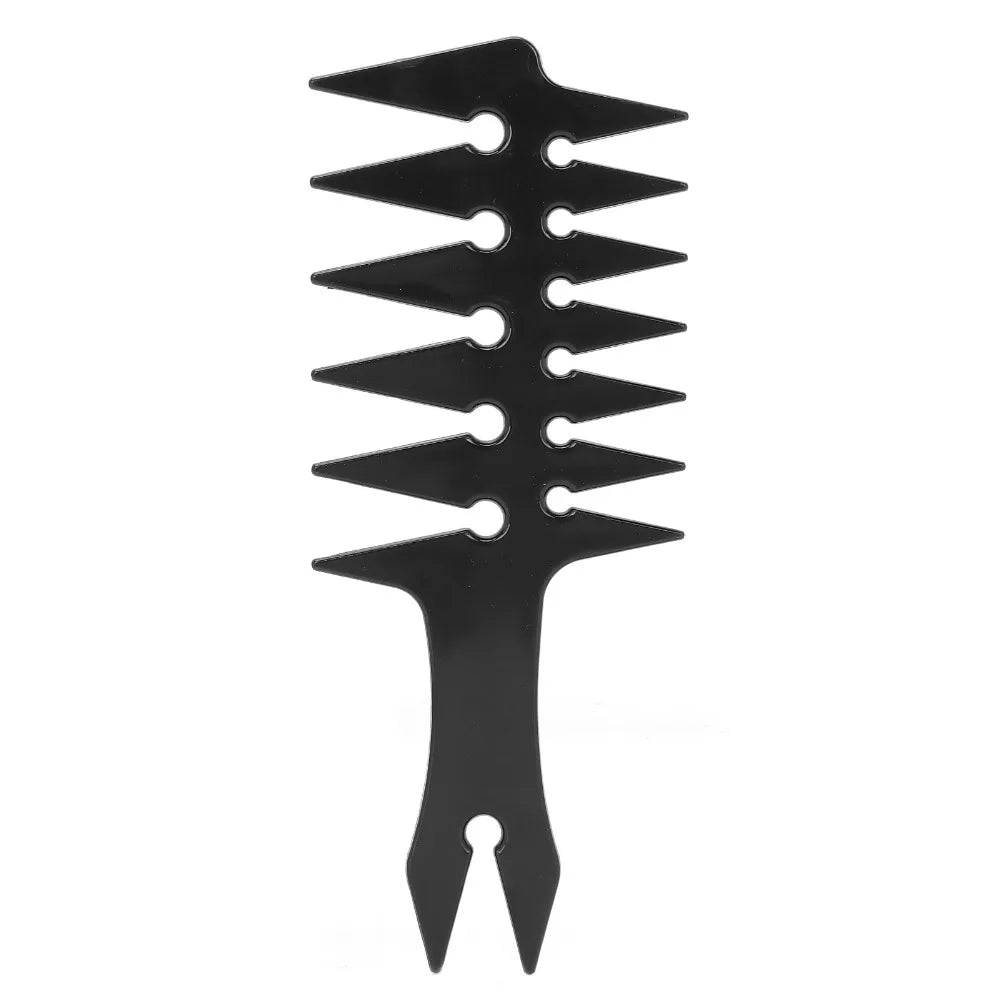 Double-Sided Wide Tooth Hair Comb | ABS Retro Styling Hair Styling Comb QXL Black