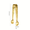 304 Stainless Steel Rose Pattern Ice & Sugar Cube Tongs Kitchen Serving Tongs QXL 1pc