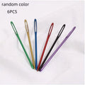 Large-Eye Aluminum Knitting Needles | Colorful DIY Craft Set Knitting Needle Set QXL MULTI