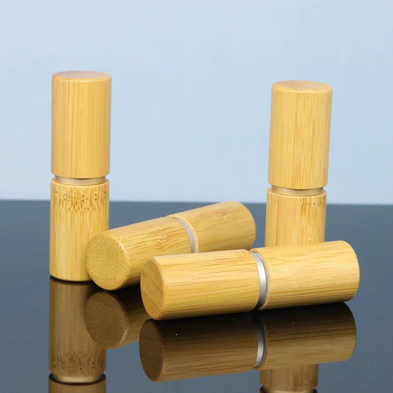 Bamboo Refillable Lipstick Tube | Eco-Friendly DIY Container 5ml Refillable Lipstick Tube QXL