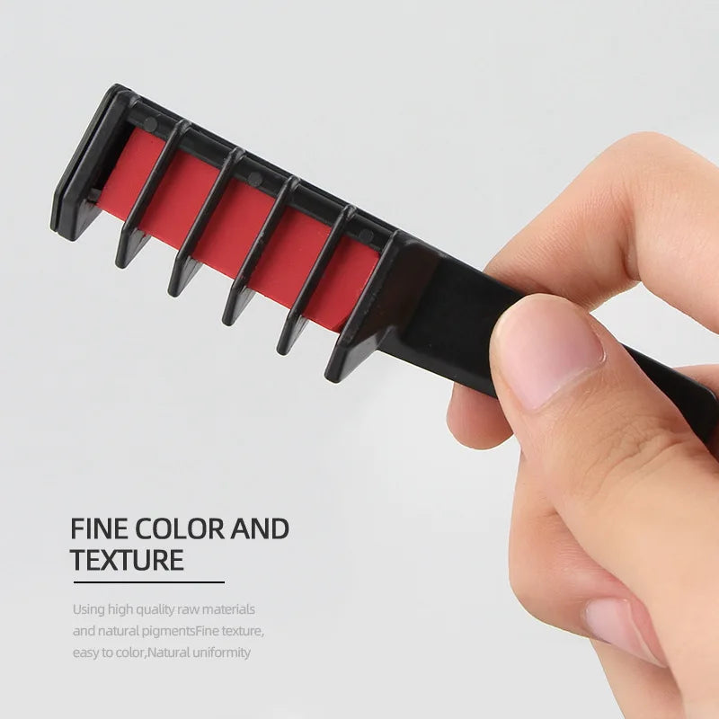 10-Color Washable Hair Chalk Comb Set | Temporary Hair Dye Hair Chalk Comb Set QXL