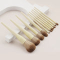 11-Pc Cream Yellow Makeup Brush Set | Soft Gradient Bristles Makeup Brush Set QXL Light Yellow