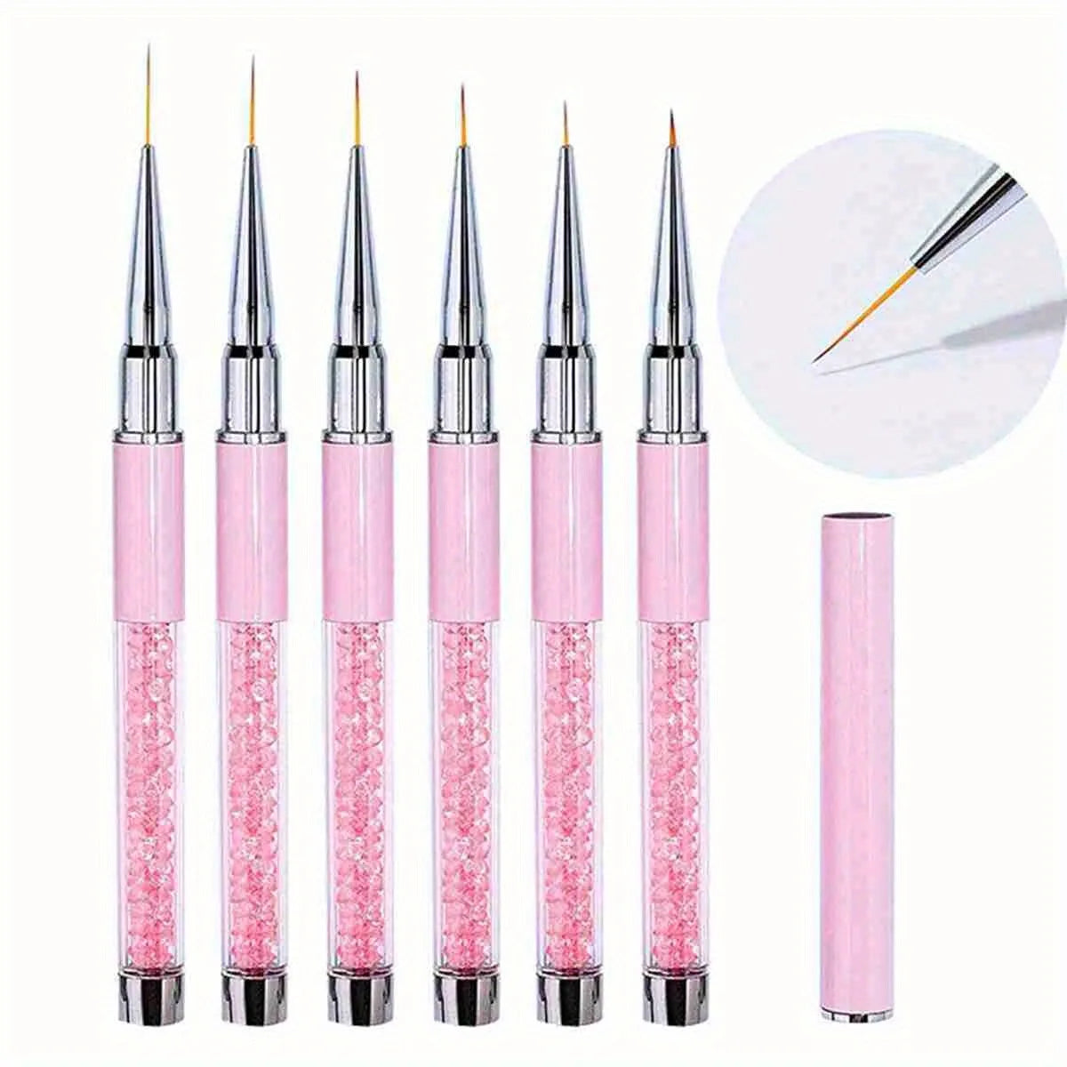 FUMOSIK Nail Art Liner Brush | Striping & 3D Design 5–15mm Nail Art Liner Brush QXL