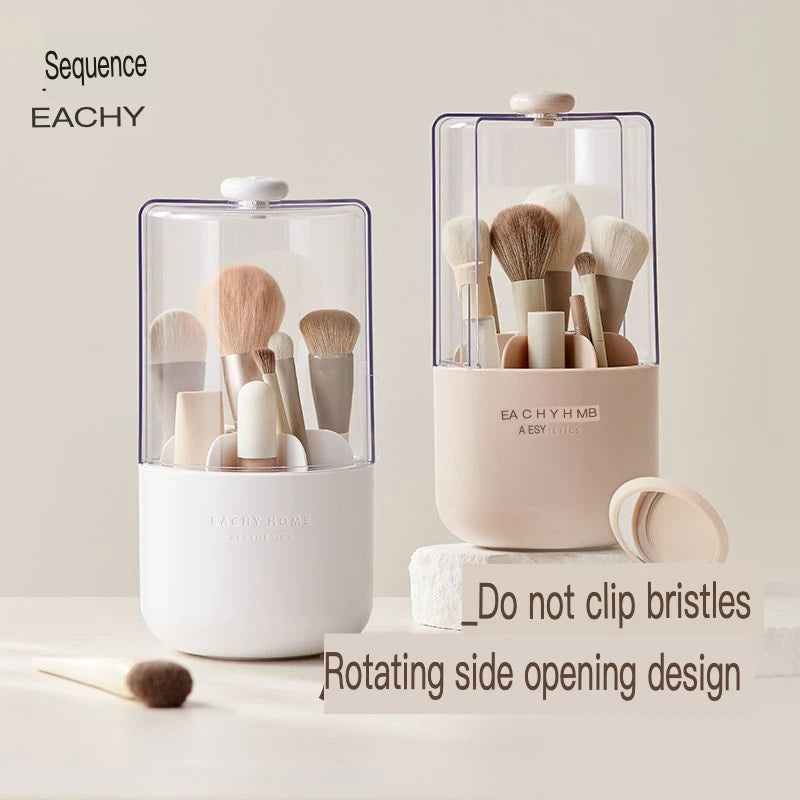 Dustproof Makeup Brush Holder Cylinder | Desktop Organizer Makeup Brush Organizer QXL