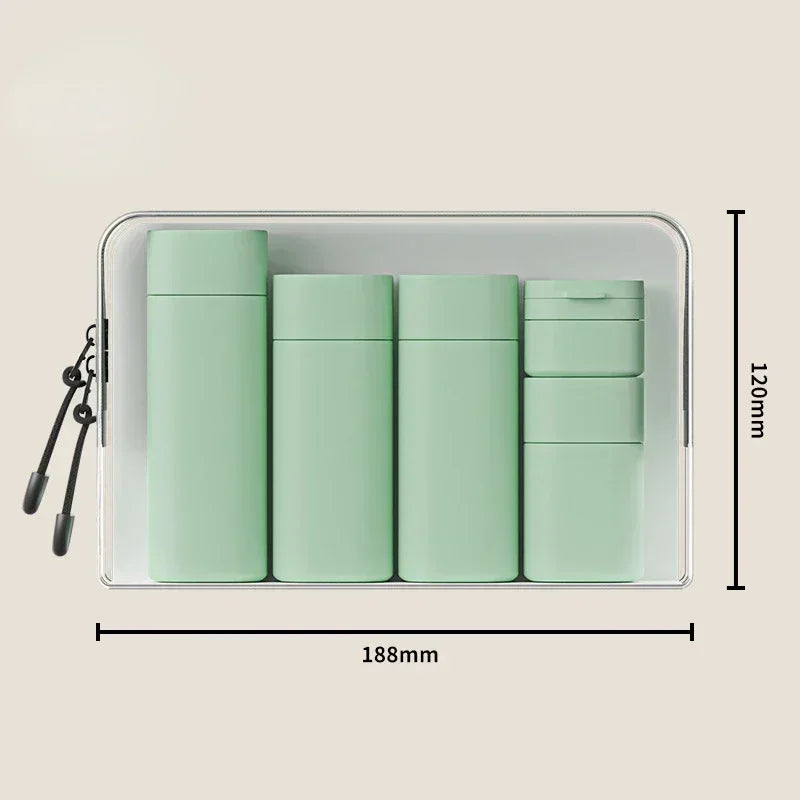 5-Piece Refillable Travel Bottles | Lotion & Shampoo Dispensers Travel Bottle Set QXL