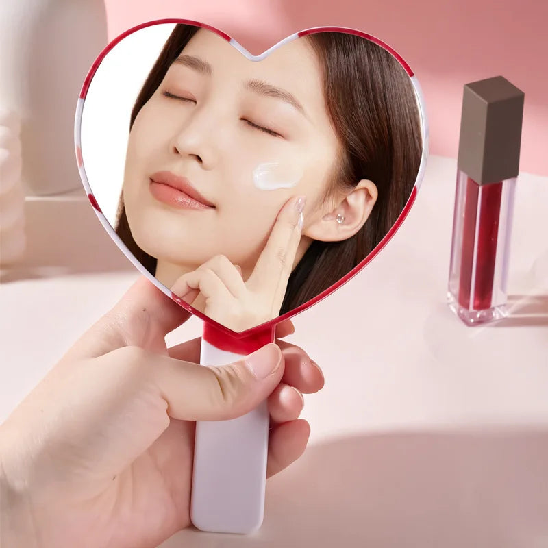 Flower Love Compact Handheld Makeup Mirror | Portable 12.5×18cm Compact Makeup Mirror QXL