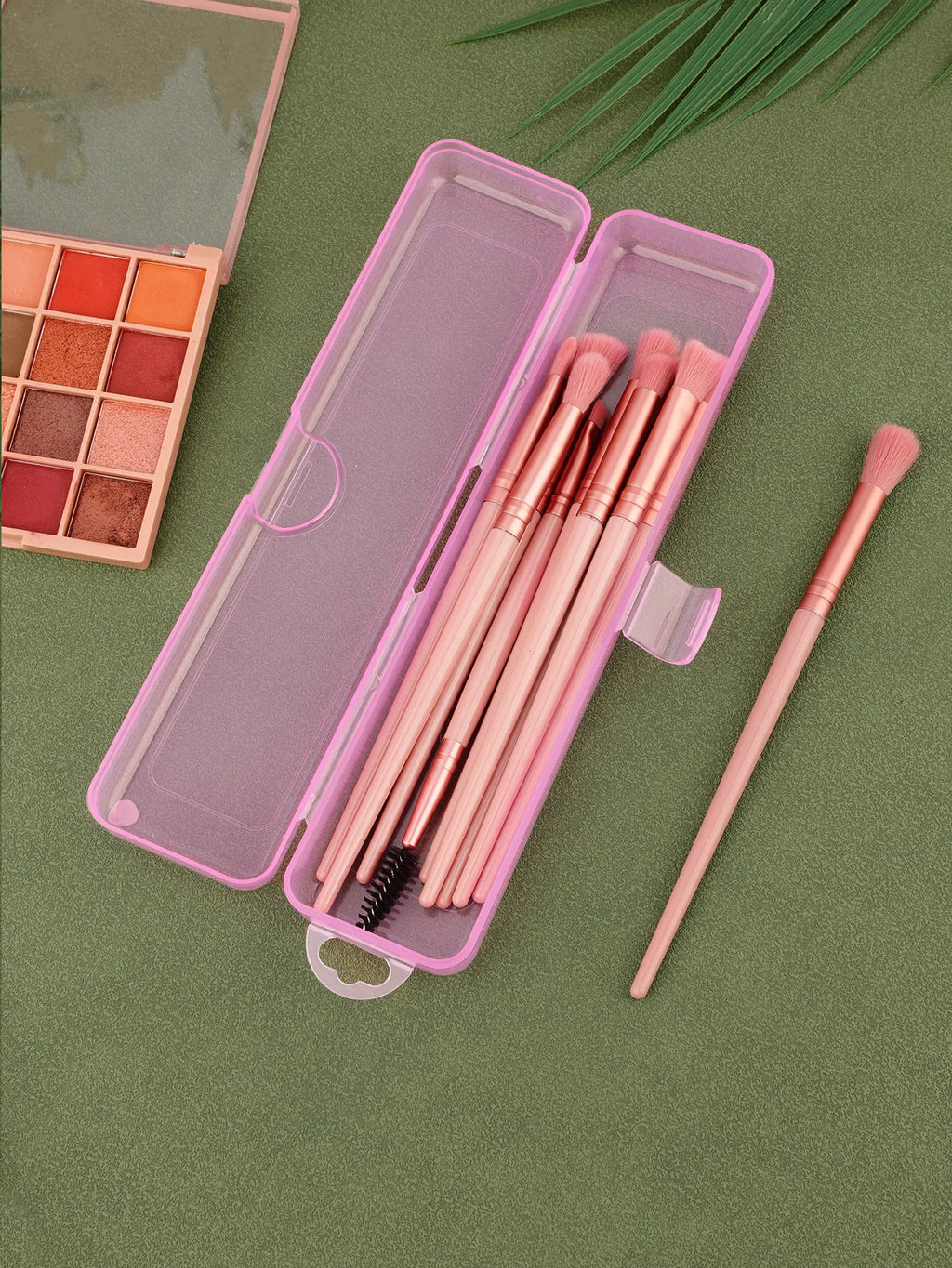 Portable Dustproof Makeup Brush Case with Lid | 5-Pack Travel Makeup Brush Organizer QXL