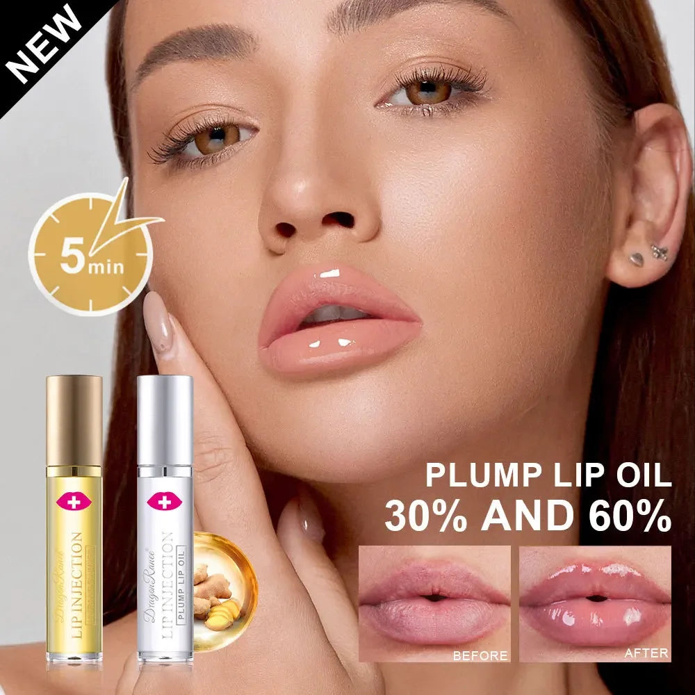 Dragon Ranee Lip Plumper Oil | Volumizing Roll-On Lip Gloss Lip Plumper Oil QXL