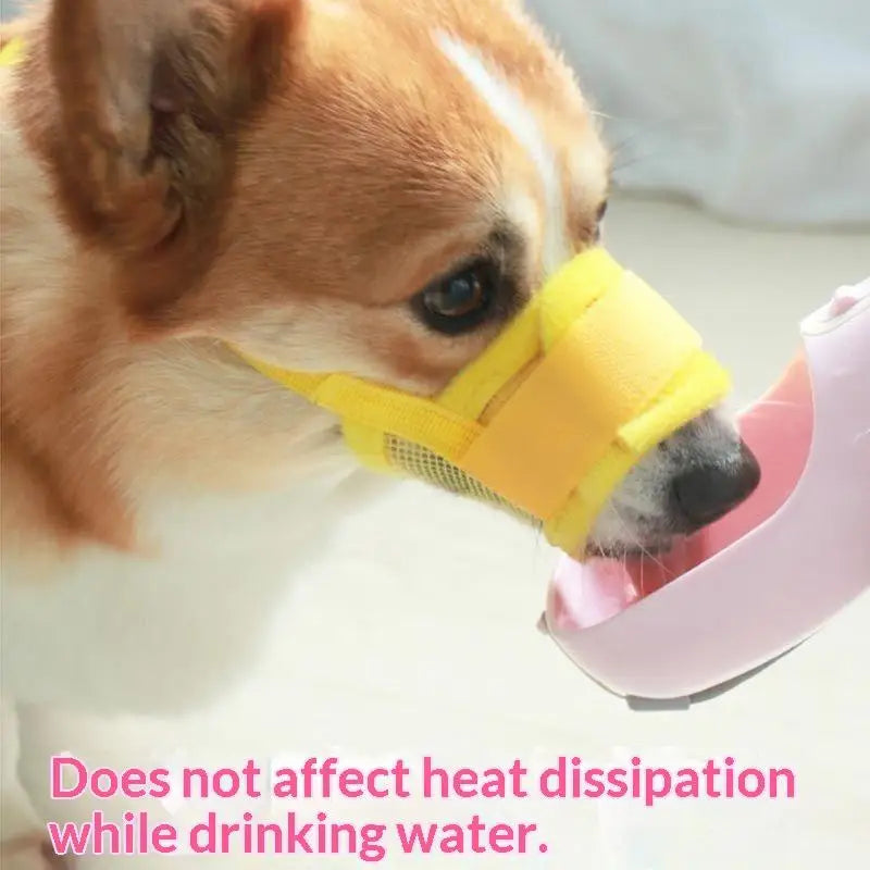 Breathable Mesh Dog Muzzle – Adjustable Anti-Bark S/M/L Dog Muzzle QXL