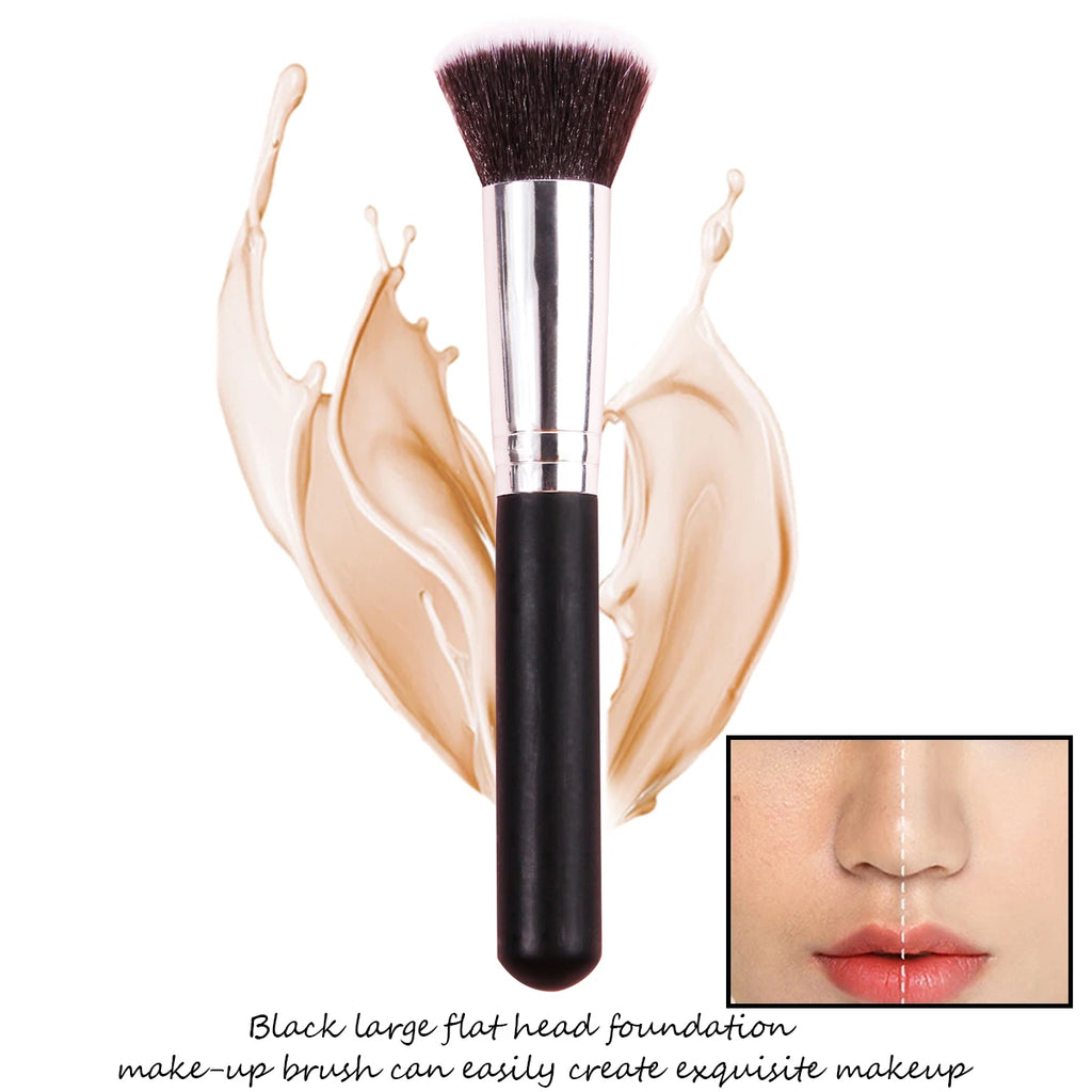 KOSSHOW Flat Top Makeup Brush – Blush, Contour & Foundation Makeup Brush QXL