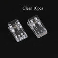 10-Pack Self-Adhesive Transparent PP Plastic Clips for Paper Paper Organizing Clips QXL Clear 10pcs