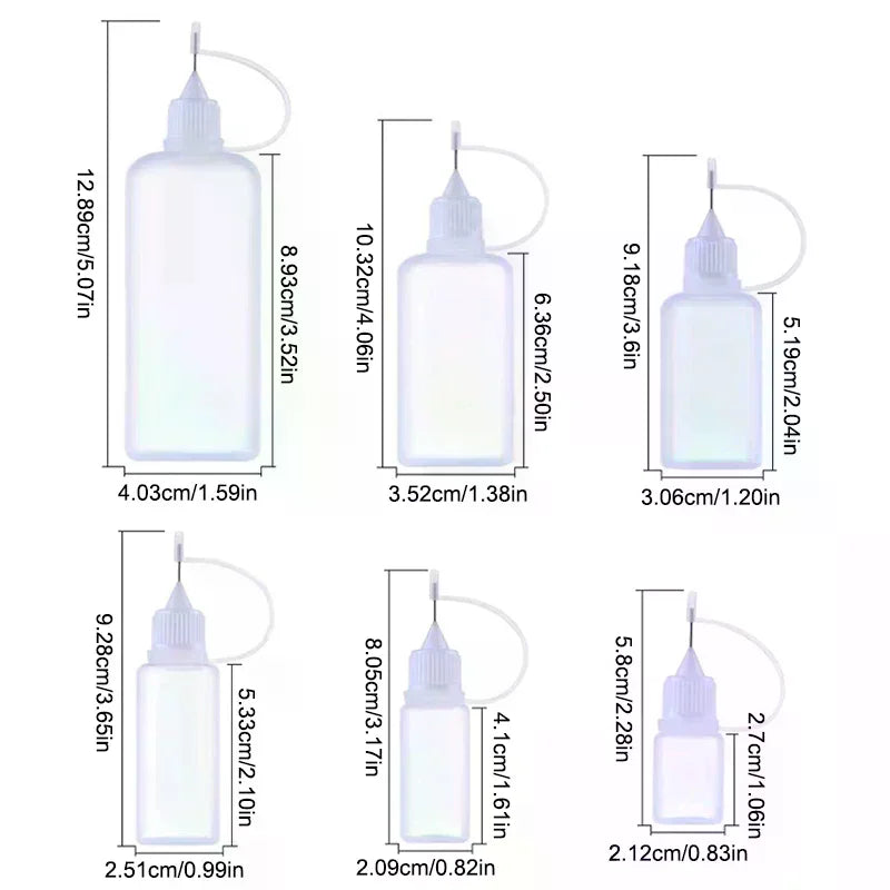 Needle Tip Squeeze Bottles 5–100ml | Glue & Oil Applicator Needle Tip Applicator Bottle QXL