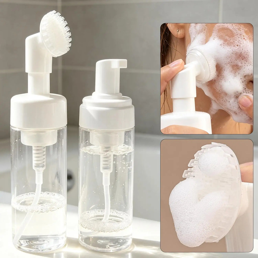 Refillable Foaming Soap Dispenser Bottle with Brush 30/50/150ml Foaming Dispenser Bottle QXL