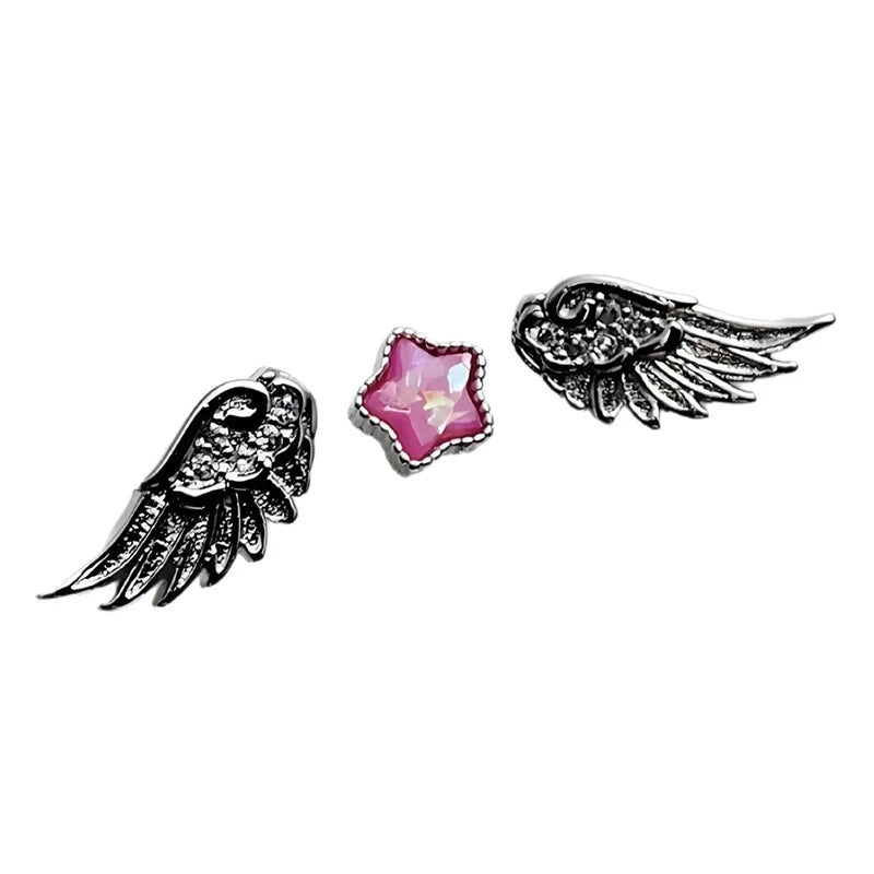 Wings Stud Earrings for Women | Stainless Steel Shiny Stud Earrings QXL