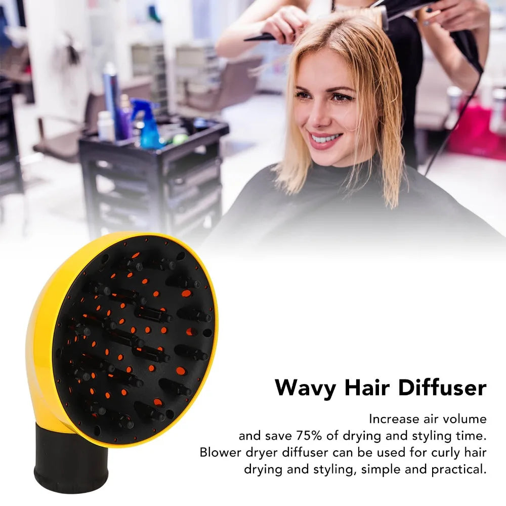 Universal Hair Diffuser for Curly & Wavy Hair | Anti-Frizz Hair Dryer Diffuser QXL