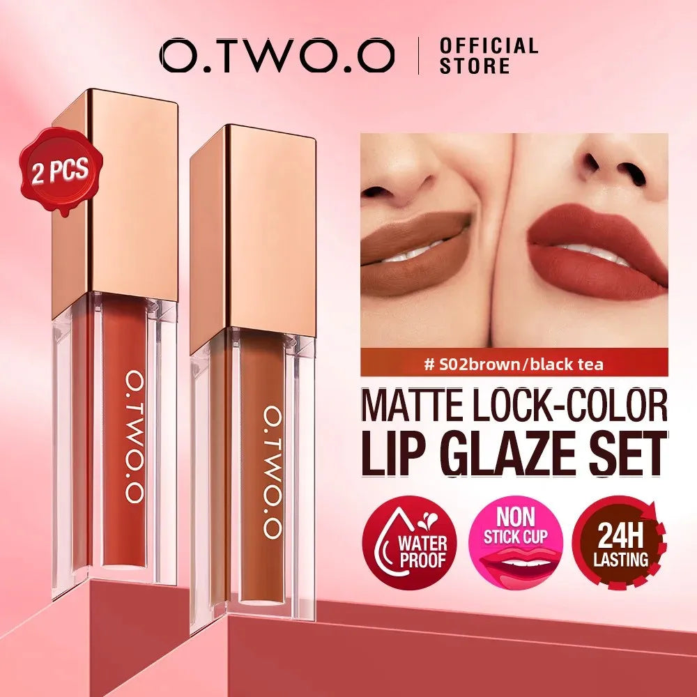 O.TWO.O Matte Liquid Lipstick Set | Transfer-Proof Lip Gloss Matte Liquid Lipstick QXL