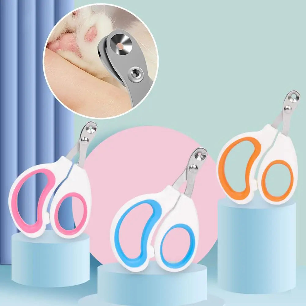 Pet Nail Scissors | Round-Hole Claw Trimmer for Cats & Dogs Pet Nail Trimmer QXL
