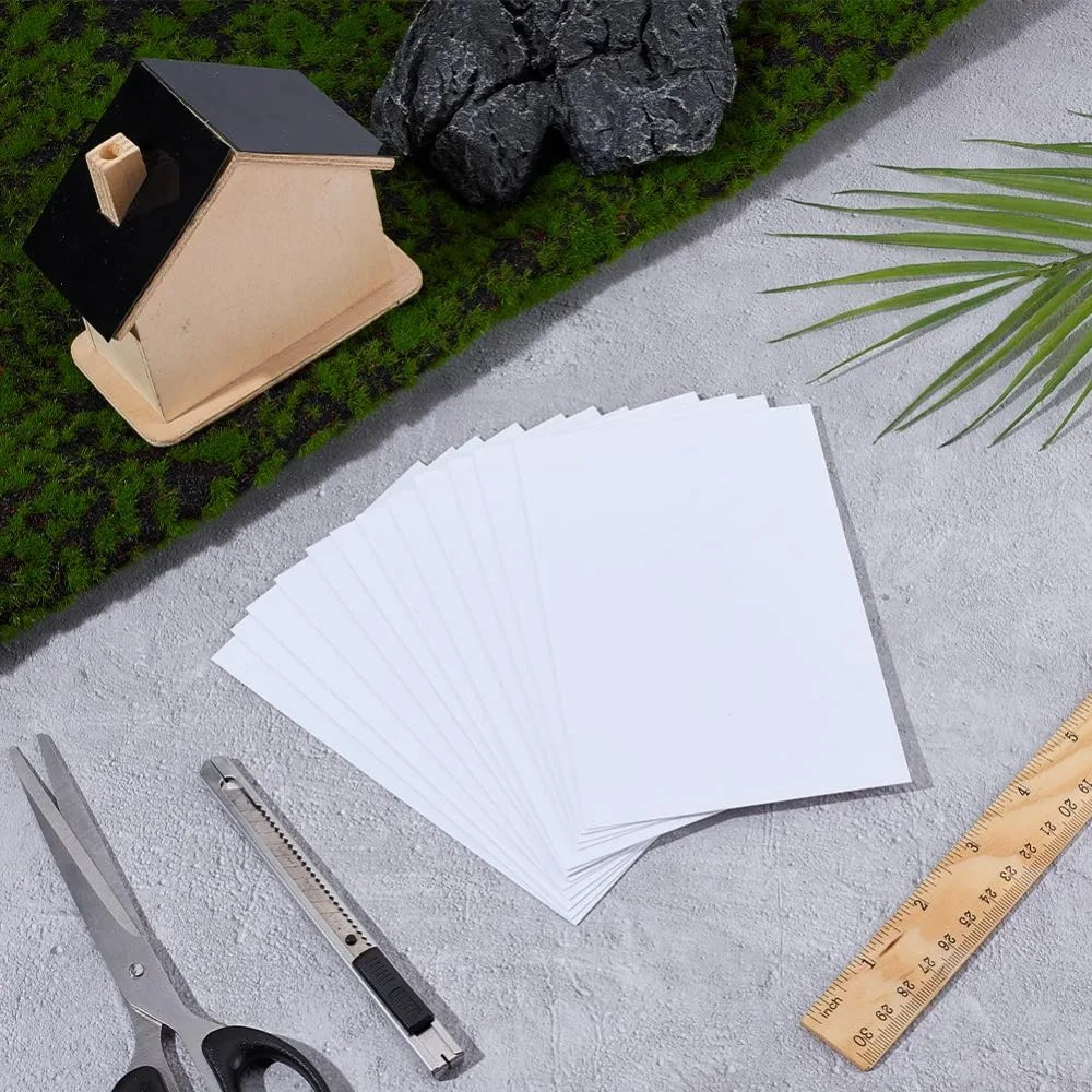 12-Pack White ABS Plastic Sheets 5.9x3.9" 0.5mm | DIY Panels ABS Plastic Sheet QXL