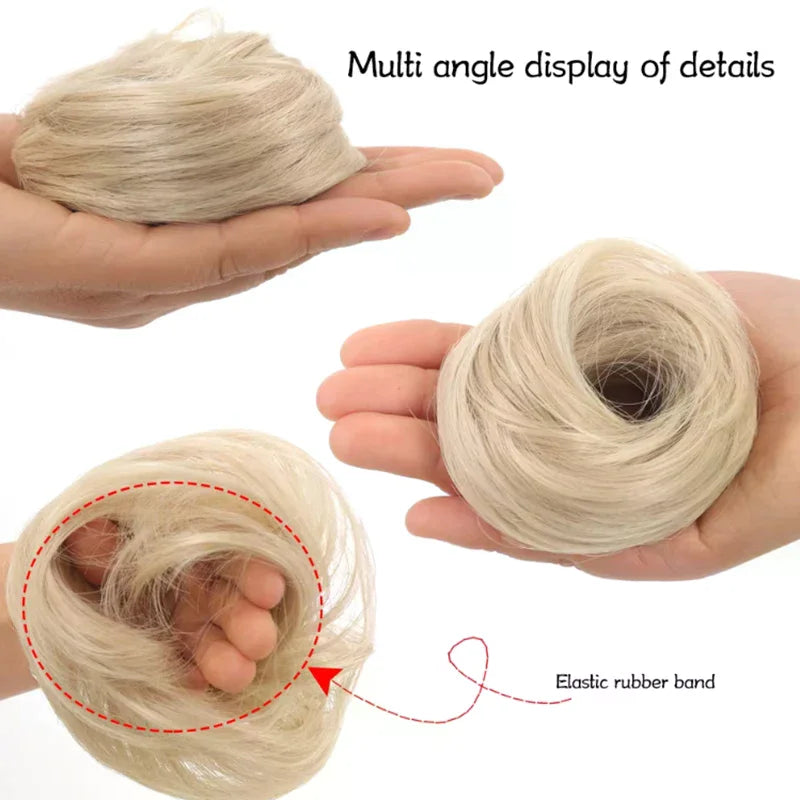 Synthetic Clip-In Hair Bun Ponytail Extension – Multicolour Hair Bun Extension QXL