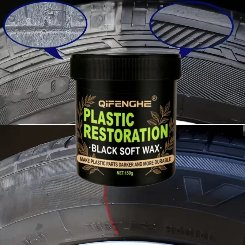 Black Plastic Restorer Soft Wax | Revive Faded Car Trim Plastic Restorer Wax QXL Default Title