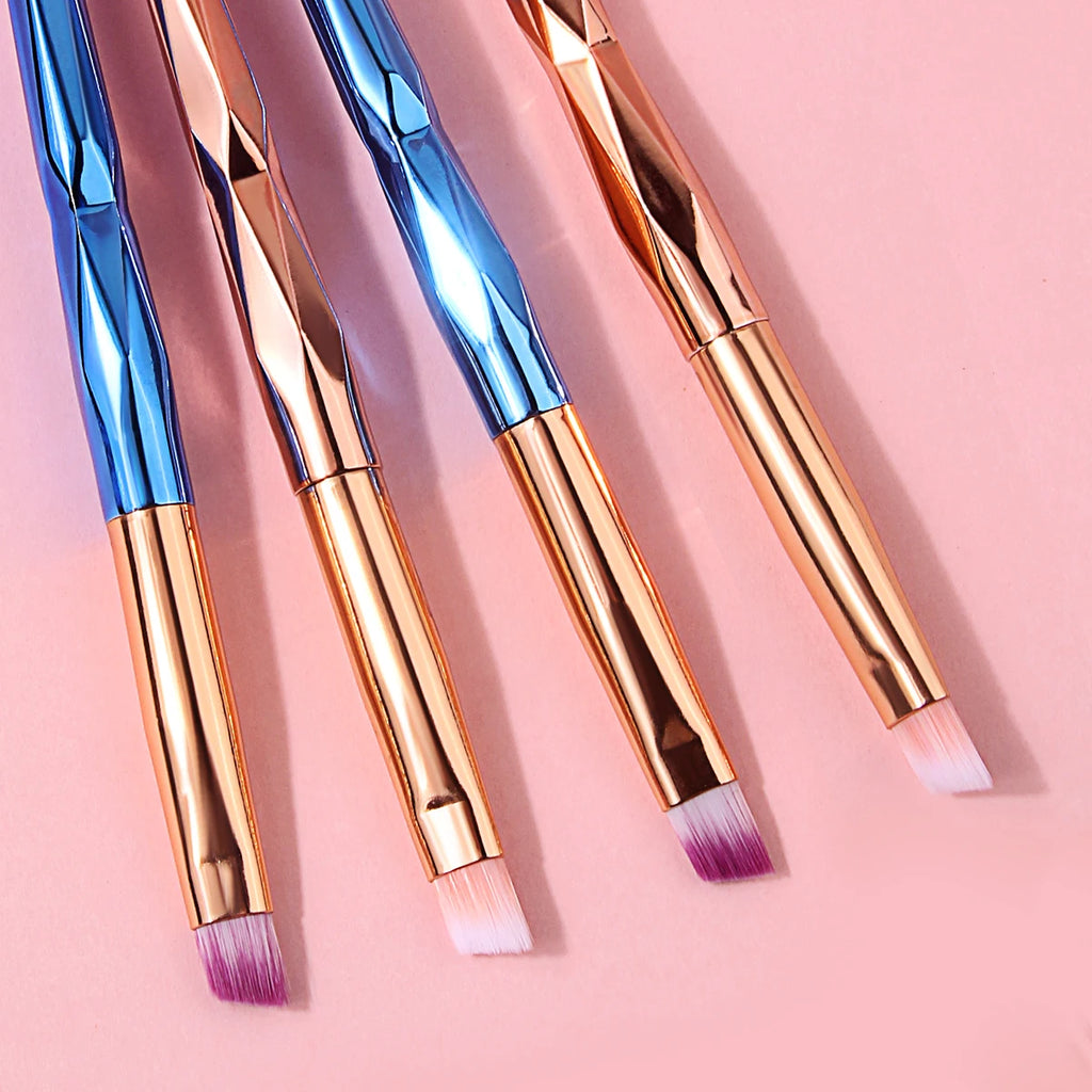 KOSSHOW 2-Pack Eyeliner & Eyeshadow Brushes | Ombre Handle Eye Makeup Brush Set QXL