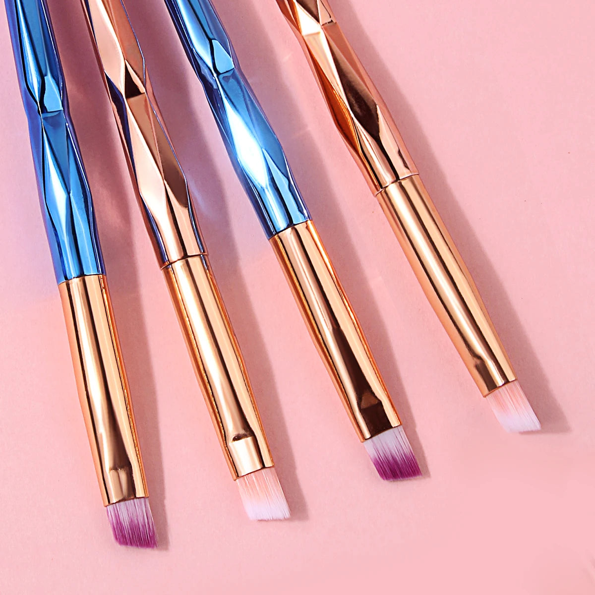 KOSSHOW 2-Pack Eyeliner & Eyeshadow Brushes | Ombre Handle Eye Makeup Brush Set QXL