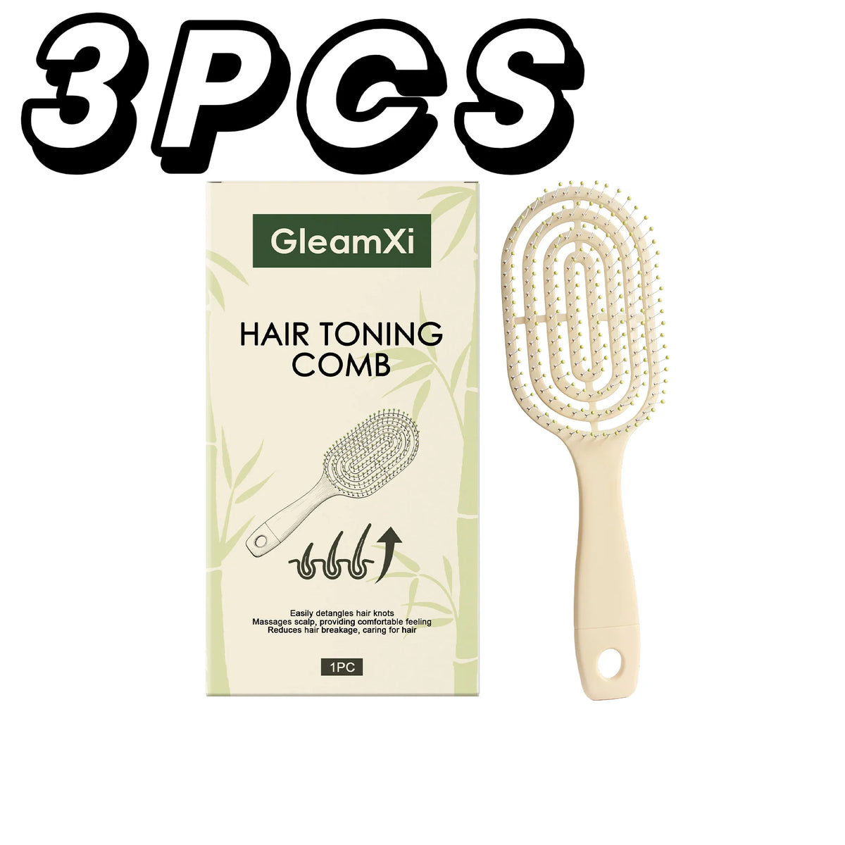 eelhoe Hollow Out Detangling Comb | Curly & Wet Hair Brush Detangling Hair Comb QXL 3PCS