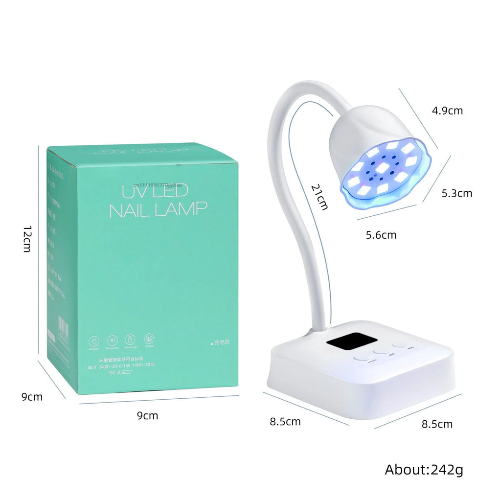 Portable USB UV LED Nail Lamp | Japanese Lotus Gel Dryer UV LED Nail Lamp QXL