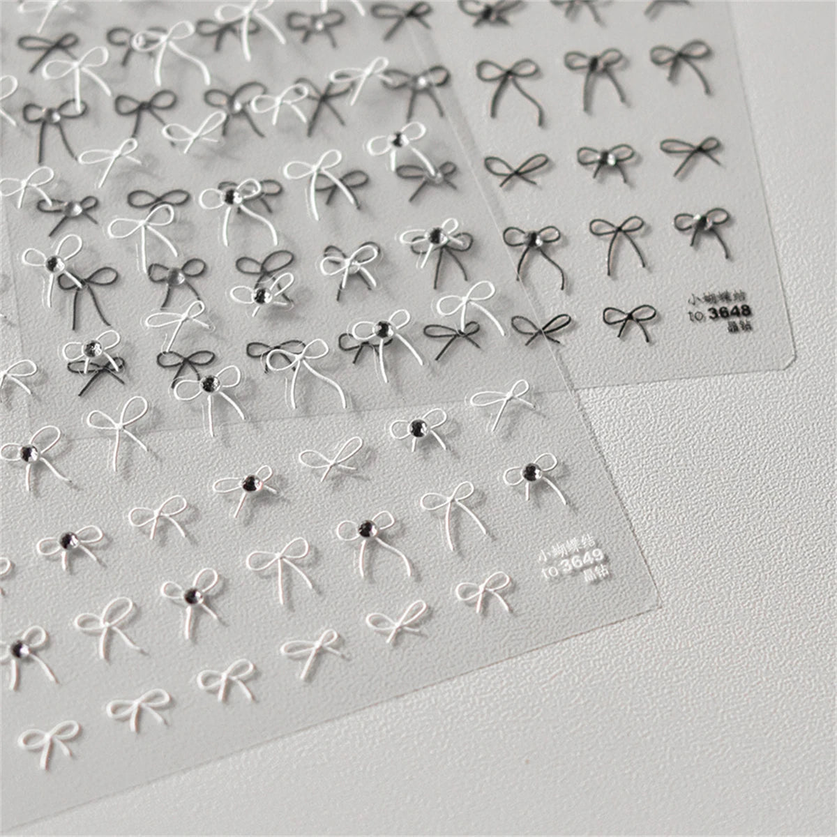 5D Kawaii Bow Tie Nail Art Stickers | Self-Adhesive Decals Nail Art Stickers QXL