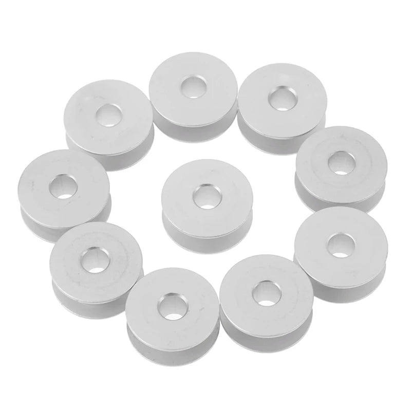 10-Pack 21mm Aluminum Bobbins – Singer & Brother Sewing Machines Sewing Machine Bobbins QXL