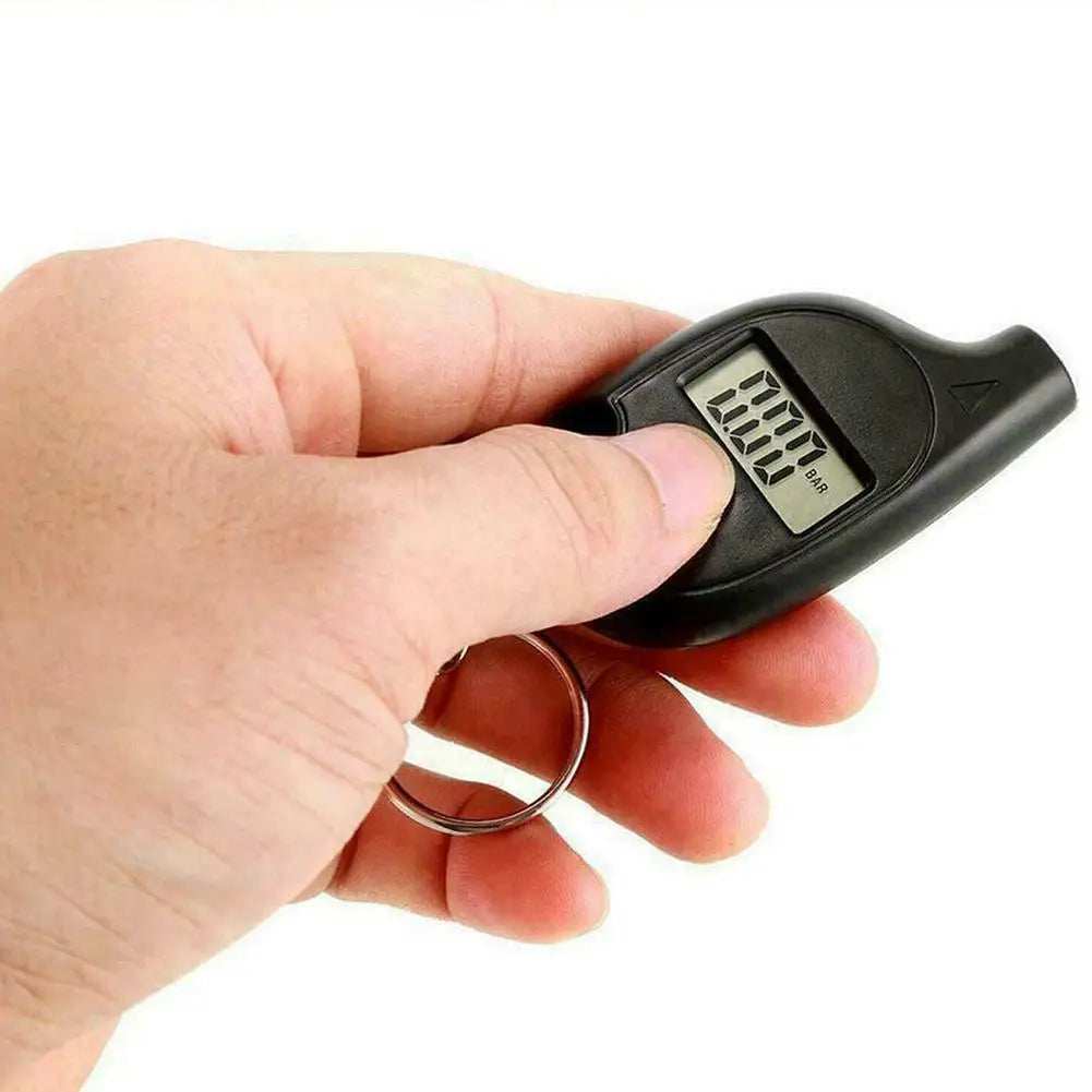 LCD Digital Tire Pressure Gauge | Mini Keychain Tester Tire Pressure Gauge QXL