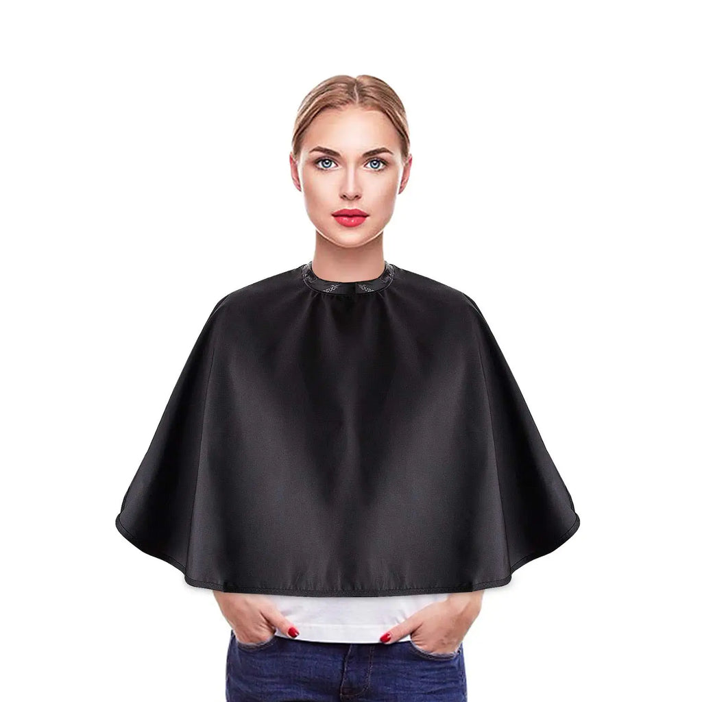 Waterproof Makeup Cape & Salon Bib | Hair Dye Styling Salon Styling Cape QXL Black