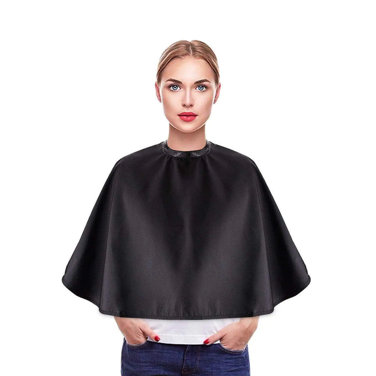 Waterproof Makeup Cape & Salon Bib | Hair Dye Styling Salon Styling Cape QXL Black