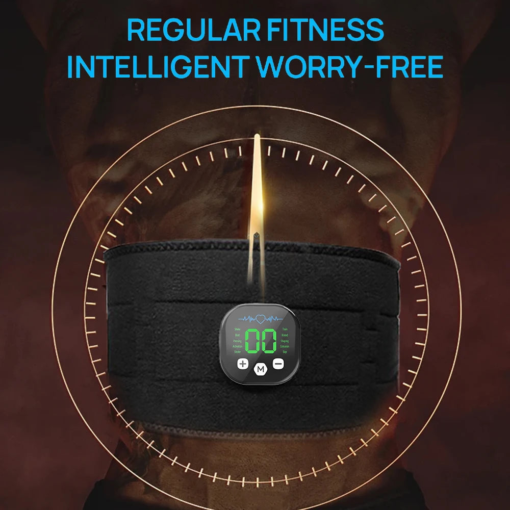 Portable EMS Ab Belt – Waist Toning Muscle Stimulator EMS Toning Belt QXL