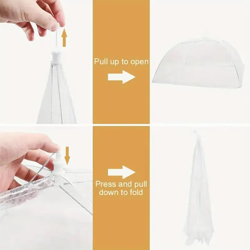 Foldable Mesh Food Tent | Portable Insect Cover for Outdoor Use Mesh Food Tent QXL