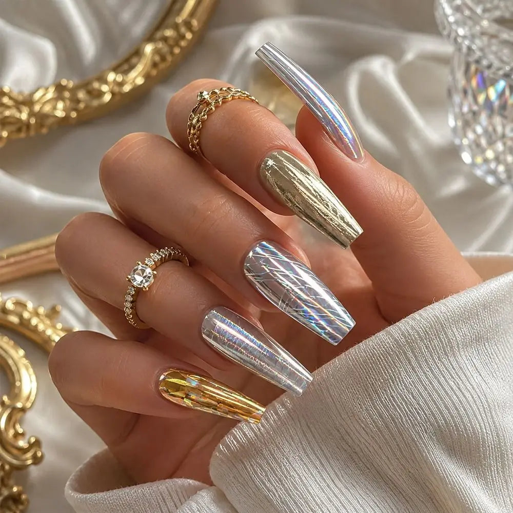 Holographic Nail Foil Decals – Aurora & Mermaid Transfer Art Nail Foil Decals QXL
