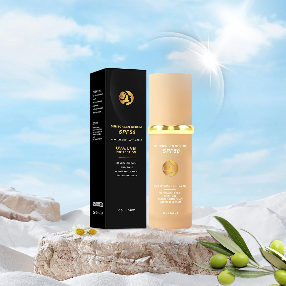 SPF50 PA+++ Full Coverage Matte Foundation – Waterproof 30g Liquid Foundation SPF50 QXL