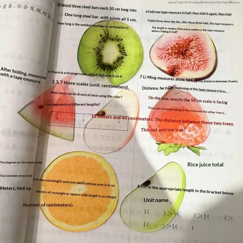 Acrylic Fruit Bookmark | Cute Novelty Reading & Gift Novelty Bookmark QXL