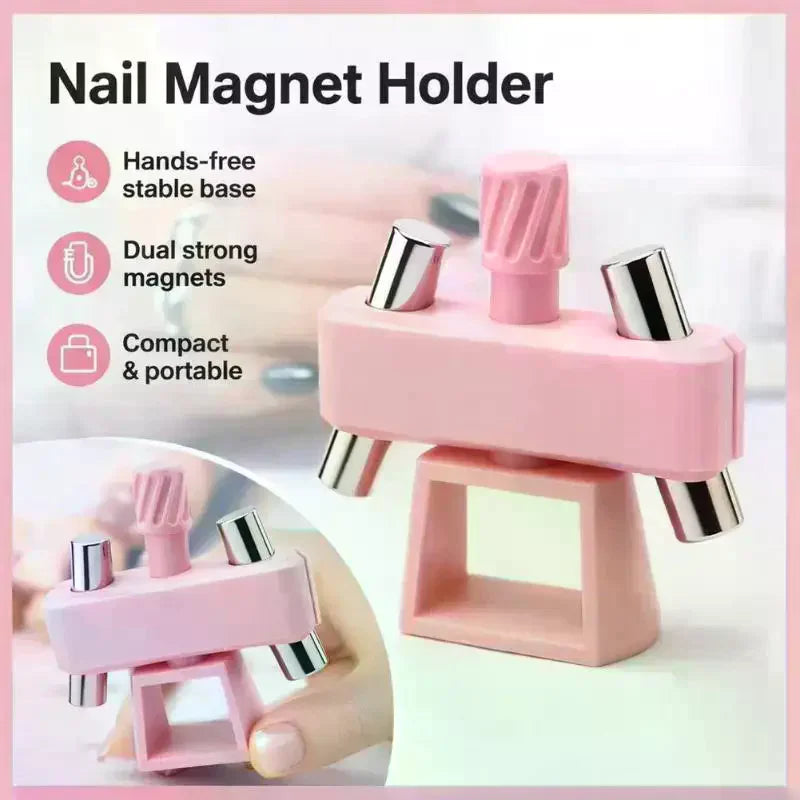 Glass Bead Cat Eye Nail Magnet Tool | 4-Head Manicure Set Nail Art Magnet Tool QXL